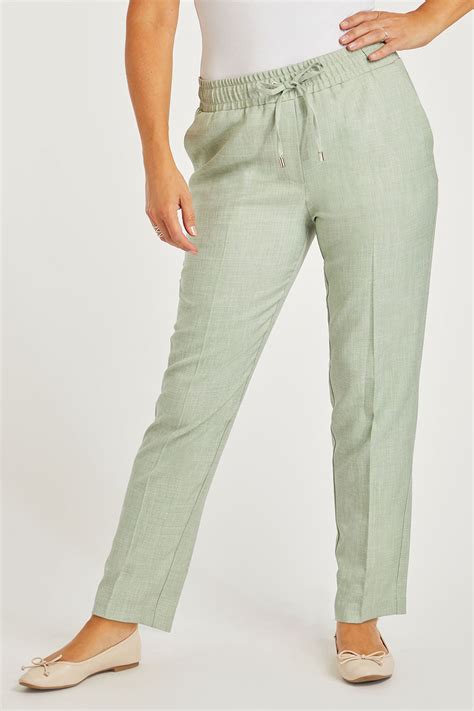 Straight Leg Elasticated Trousers Bonmarché