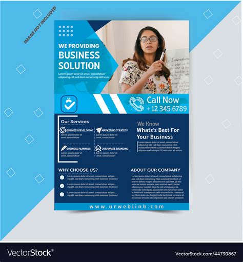 Professional Business Flyer Template For Your Vector Image