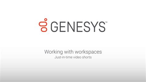 Genesys University Working With Workspaces In Interaction Desktop