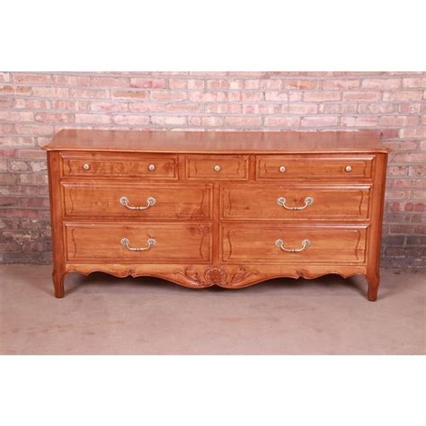 Late Th Century Ethan Allen French Provincial Carved Cherry Wood