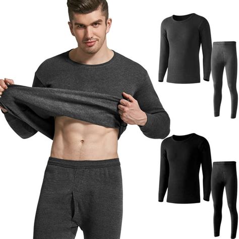 Htwon Thermal Underwear For Men Set Ultra Soft Microfiber Thermal Long Johns Sets With Fleece