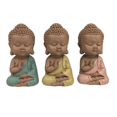 Bouddha mignon SET 3 unités Signes Grimalt By Sigris Multicolore