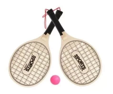 Kit 2x Raquetes Frescobol Tênis De Praia Beach Tennis Bola