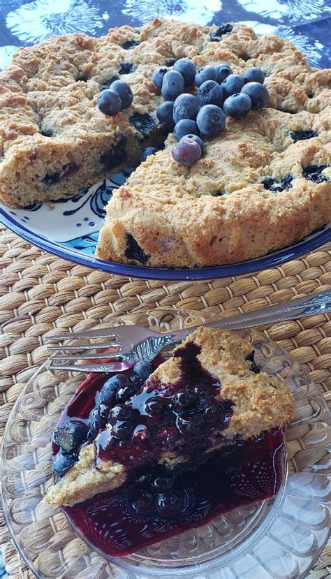 G Teau Aux Bleuets Avec Coulis De Bleuets Les Saveurs De Marie