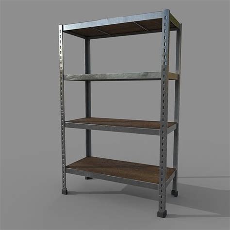 3D model Shelf metal industrial rack VR / AR / low-poly | CGTrader