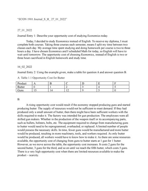 Econ Journal Module Econ Journal S H