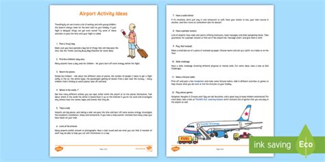 Airport Ideas Worksheet Worksheet Teacher Made