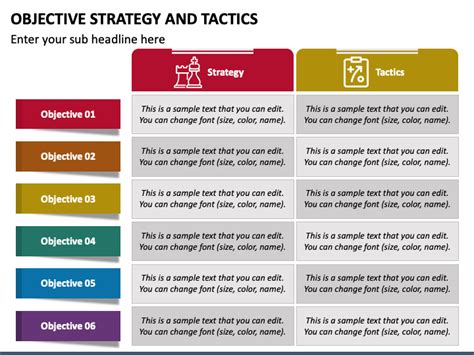 Goals Objectives Strategies Tactics Template Prntbl