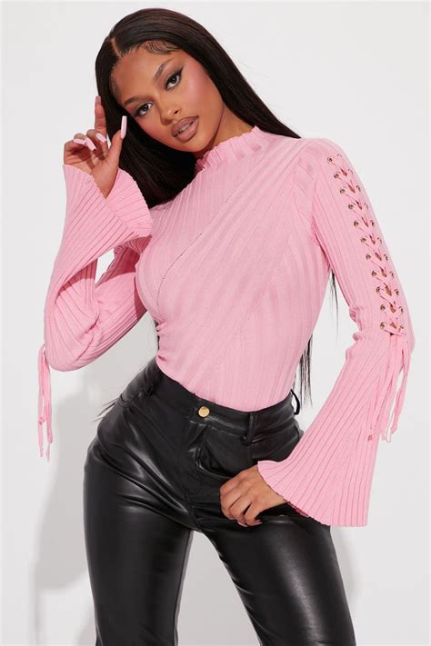 Next To Me Knit Bodysuit Pink Fashion Nova Bodysuits Fashion Nova