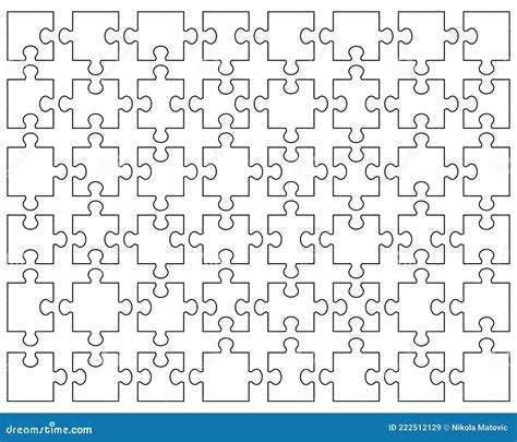 Partes Separadas Del Rompecabezas Blanco Stock de ilustración