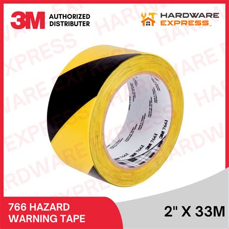 3M 766 Hazard Warning Tape Floor Marking Tape Black And Yellow Stripes