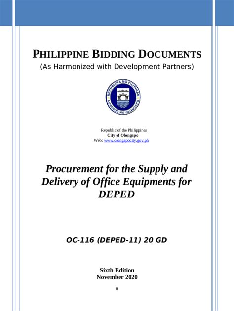 Procurement For The Supply And Delivery Of Office Equipments For Deped