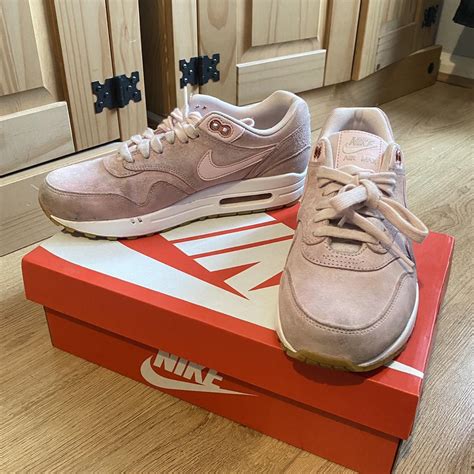 Nike Air Max 1 Pink Suede Trainers Uk Size 55 In Depop