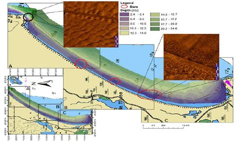 Bathymetry And Bedforms Examples A Magnify Of The North Area With