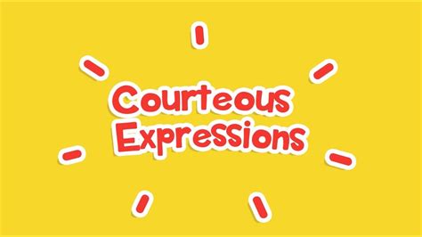 K12 Grade 1 English Courteous Expressions Youtube