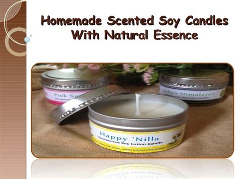 Homemade Scented Soy Candles With Natural Essence