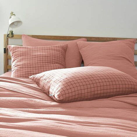 Ourea Motif Taie D Oreiller X Cm Gaze De Coton Rose P Che Petits