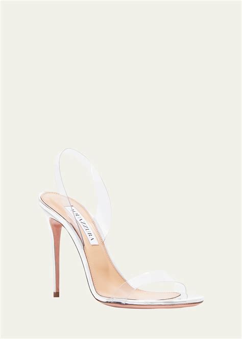 Aquazzura So Nude Mm Metallic Plexi See Through Sandals Bergdorf