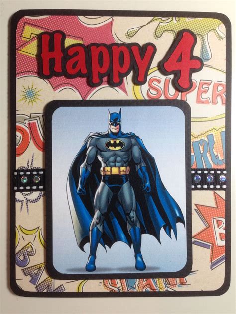 Batman 4th Birthday Card 4th Birthday Birthday Cards Comic Books