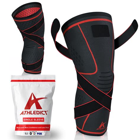 Knee Brace Compression Sleeve with X Strap – Athledict