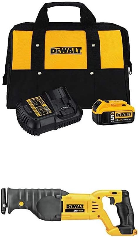 Dewalt Dcs380b 20 Volt Max Li Ion Reciprocating Saw Bare Tool With 50 Ah Starter Kit