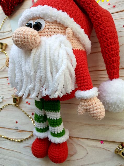 Crochet Christmas Gnome Pattern Amigurumi Santa Pattern Etsy