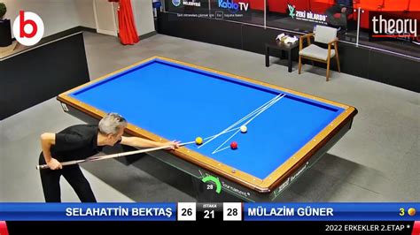 MÜLAZIM GÜNER vs SELAHATTİN BEKTAŞ 3 Cushion Billiards Championship