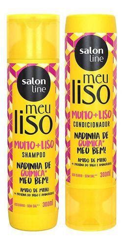 Shampoo Condic Meu Liso Muito Liso Amido Milho Salon Line Shampoo