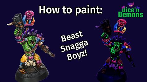 How To Paint Beast Snagga Boyz For Warhammer Using Contrast