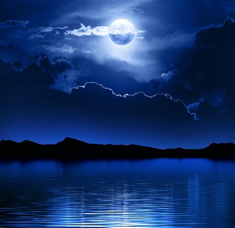 Fantasy Moon And Clouds Over Water Photograph By Johan Swanepoel