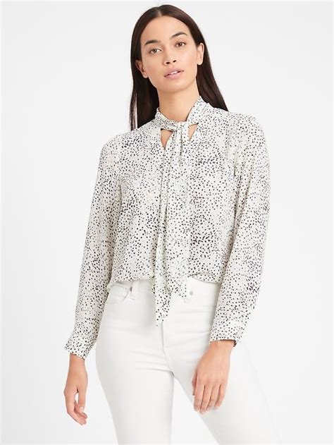 Banana Republic Tie Neck Blouse Best Blouses On Sale At Banana