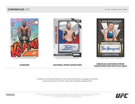 Panini Chronicles Ufc Trading Cards