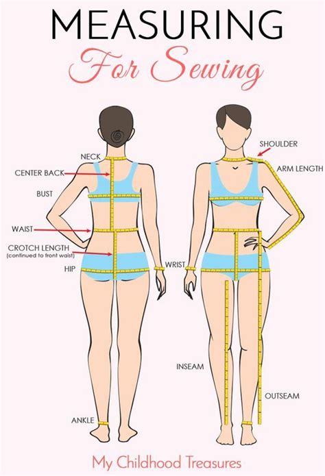 How To Take Body Measurements For Sewing Pdf Printable Templates