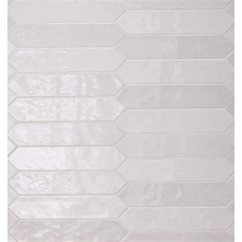 Msi Lakeview Dove Picket In X In Glossy Ceramic Wall Tile