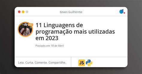 11 Linguagens de programação mais utilizadas em 2023