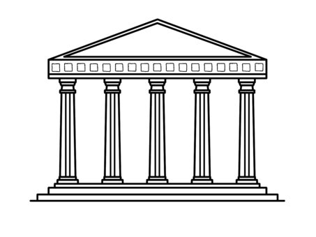 Clip Art Of An Illustration Of An Ancient Greek Or Roman Temple