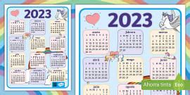 Calendarios Mensuales 2023 Teacher Made Twinkl