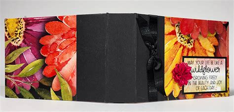 Make A Gorgeous 5x7 Handmade Book Featuring Bright Blooms Club Scrap