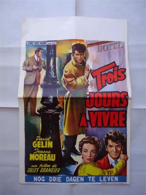 trois jours  vivredaniel gelinjeanne moreaufj affiche belge eur