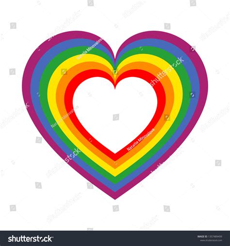 Rainbow Heart Love Stock Vector Royalty Free 1357489499 Shutterstock