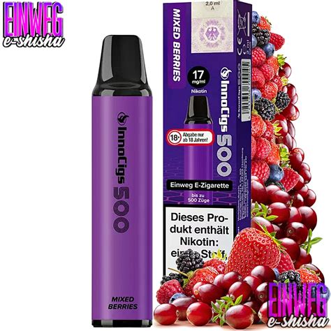 InnoCigs 500 Mixed Berries 500 Züge Nikotin 17 mg einweg e