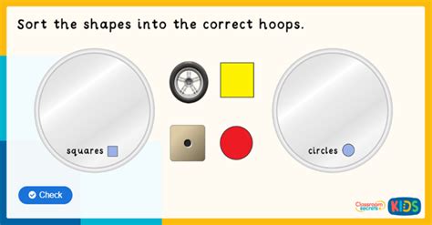 Reception Sort The 2d Shapes Game Classroom Secrets Kids