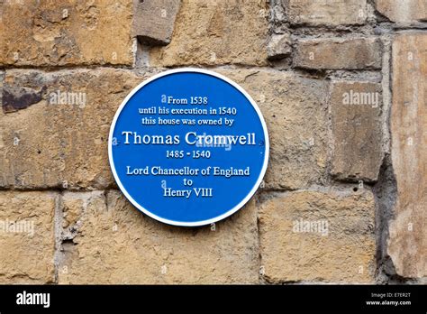 Blue Plaque for Thomas Cromwell on the Anne of Cleves' house, Melton