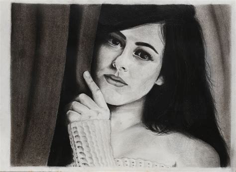 Anshuman Sisodia Charcoal And Pastel Drawing