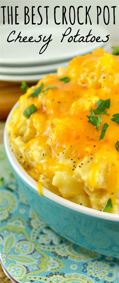 Crockpot Cheesy Potatoes Recipe Cheesy Potatoes Crock Pot Recipes Crockpot Recipes Slow Cooker