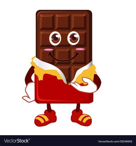 Chocolate Mascot Cartoon Royalty Free Vector Image