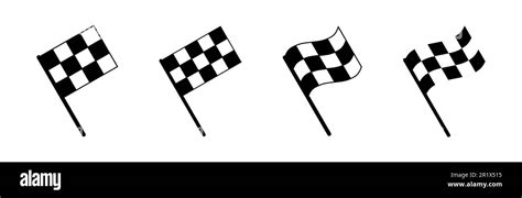 Racing Flag Icon Vector Race Flag Iconcheckered Racing Flag Icon