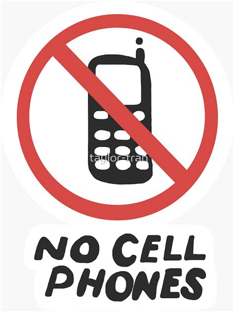 Lukes No Cell Phones Sign Sticker For Sale By Taylor Tran Redbubble