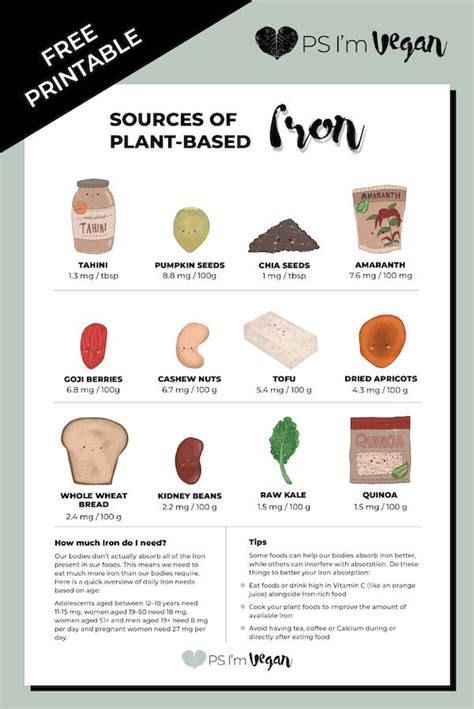 Free Printable Vegan Nutrition Cheat Sheets Vegan Nutrition