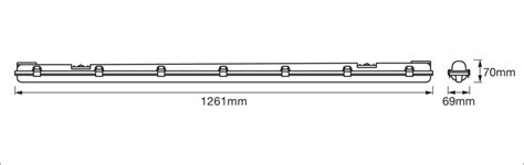 Ledvance LED Feuchtraumleuchte Essential 1x 15 Watt 120 Cm Grau 1